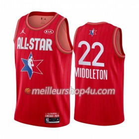 Maillot Basket Homme Milwaukee Bucks Khris Middleton 22 2020 All-Star Jordan Brand Rouge Swingman